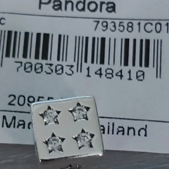Authentic PANDORA Sterling Silver Lucky Dice Charm 793581C01 - Picture 2 of 10